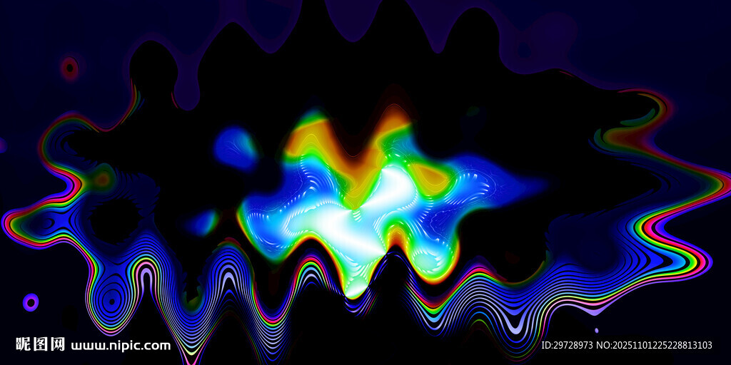 炫彩抽象光影图案