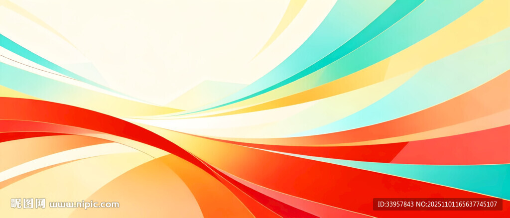 多彩动感线条背景图