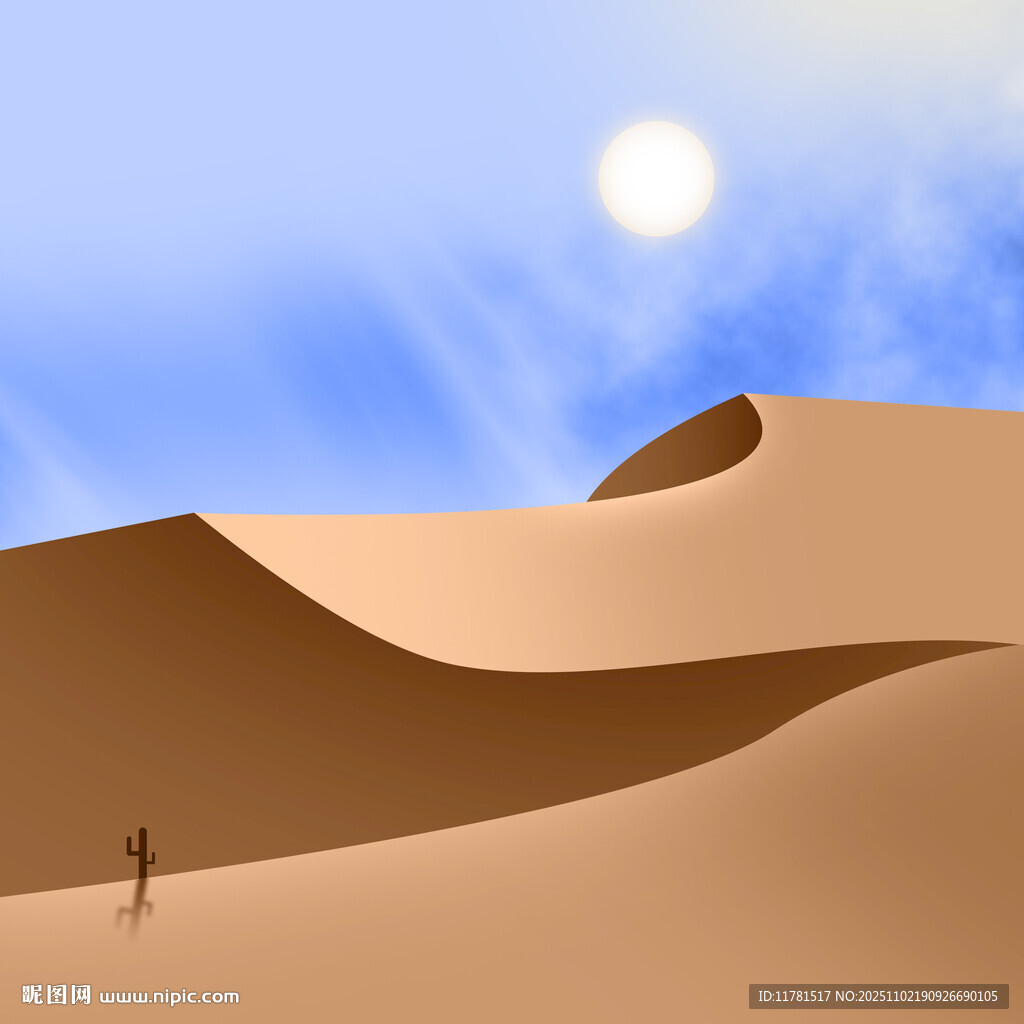 手绘沙漠