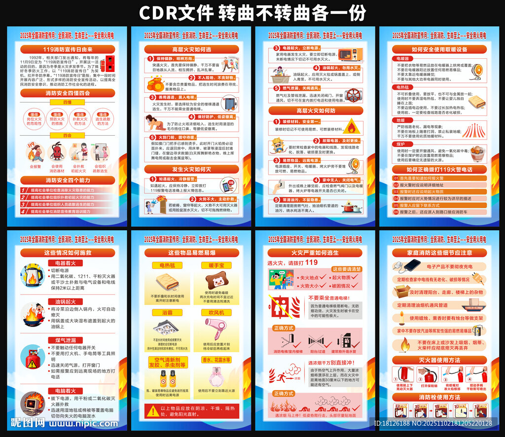 2025年全国消防宣传月海报