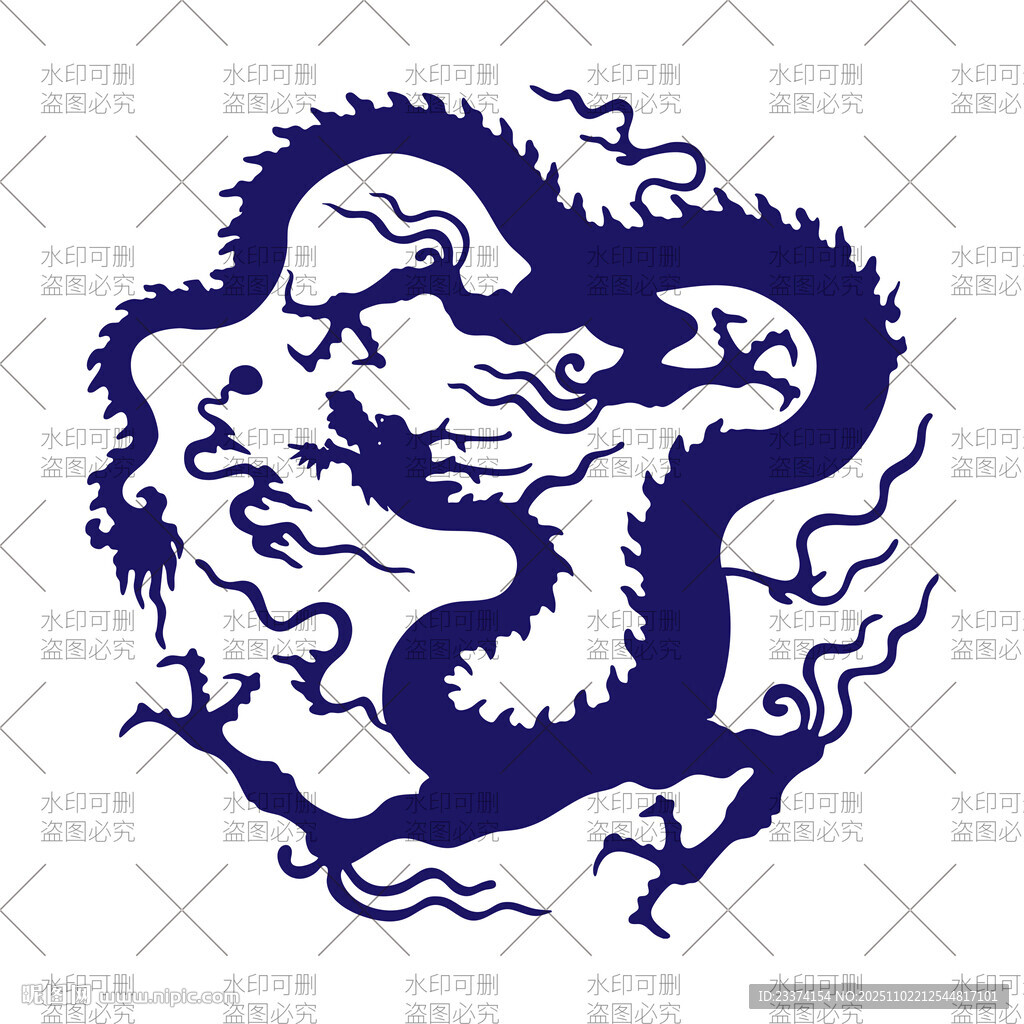 传统中式龙纹图案设计