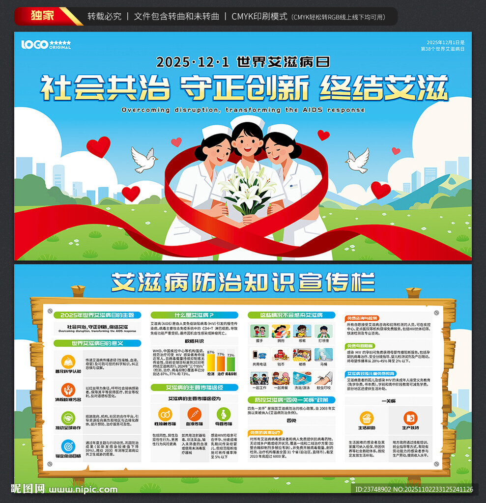 世界艾滋病日展板