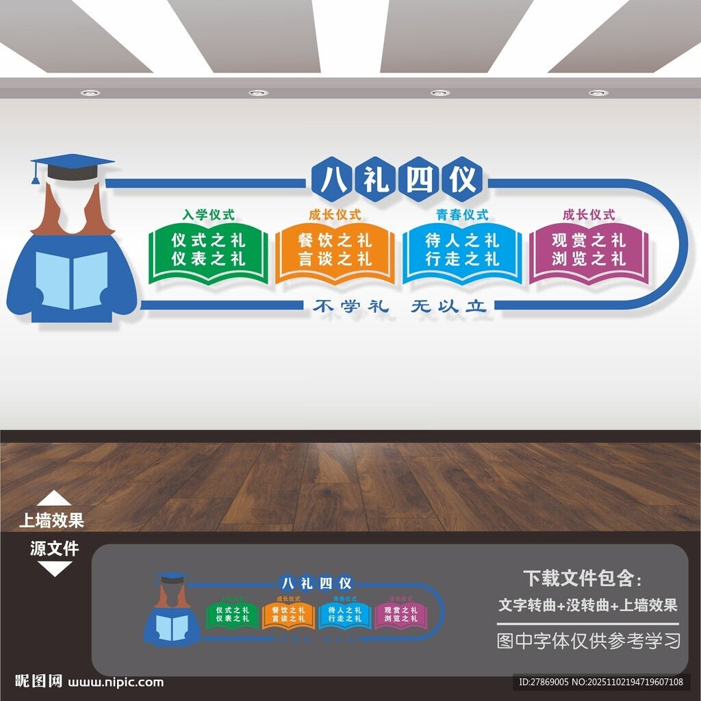 八礼四仪文化墙