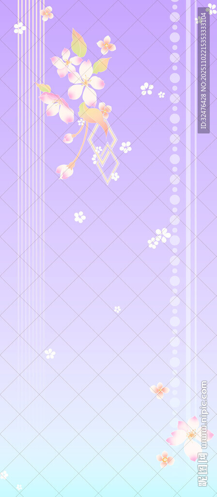 梦幻紫色花卉背景图