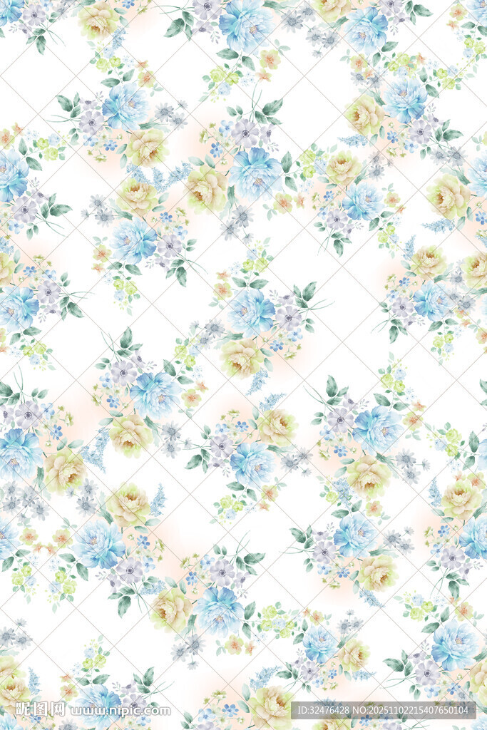 清新碎花图案背景