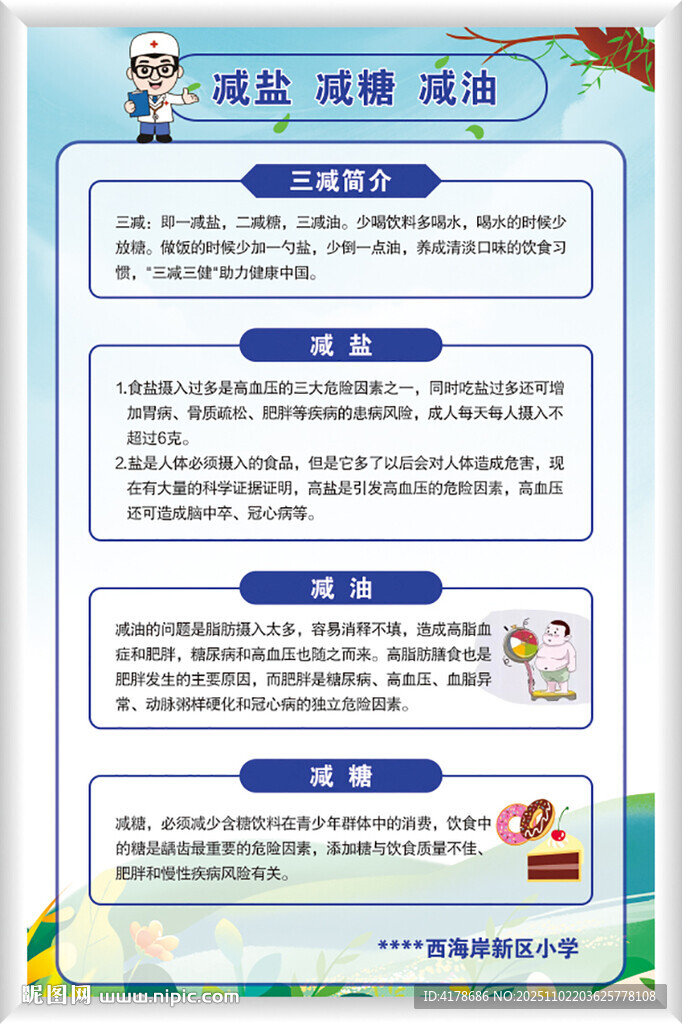 减盐减糖减油健康饮食