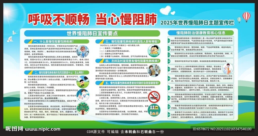 2025世界慢阻肺日宣传栏