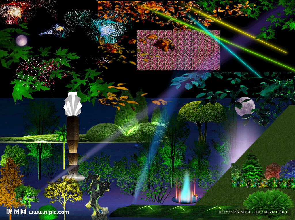 梦幻奇幻的多彩景观世界