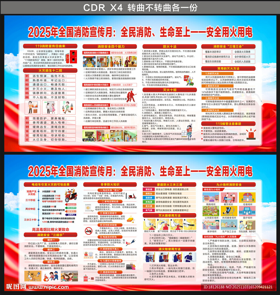 2025年消防月展板宣传栏