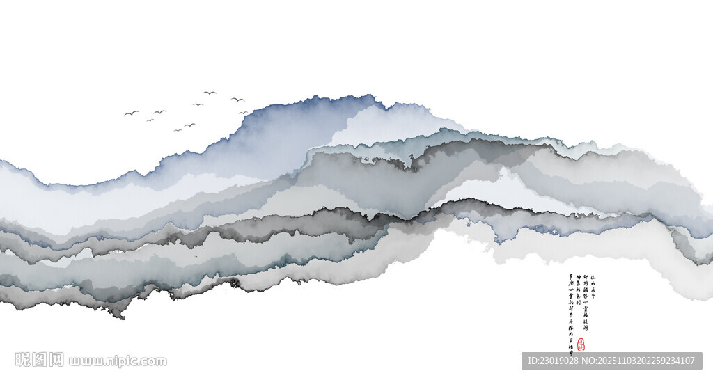 水墨山水写意画