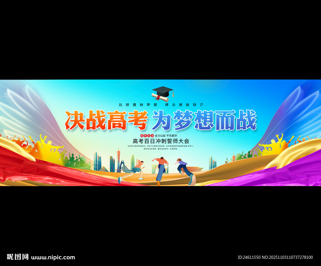 高考誓师大会展板背景