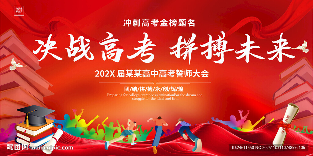 决战高考展板