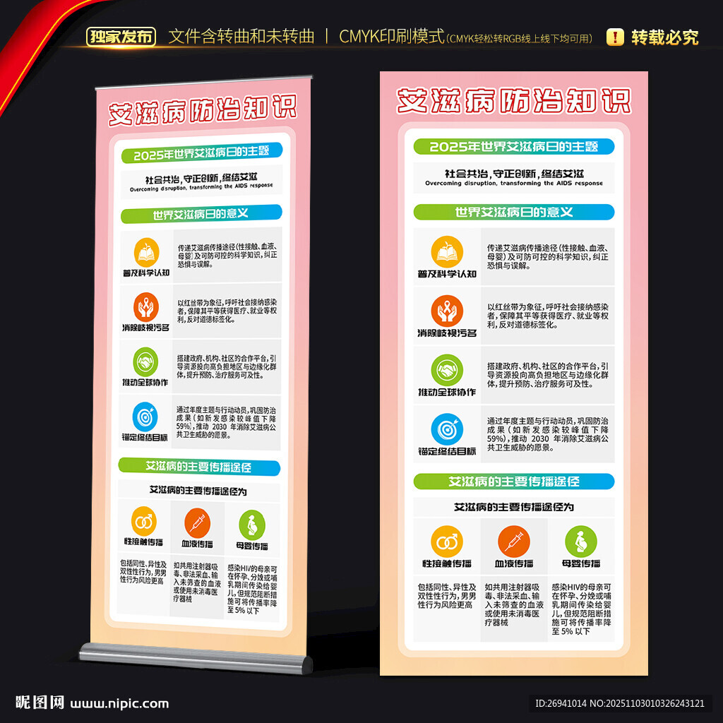 世界艾滋病日展架