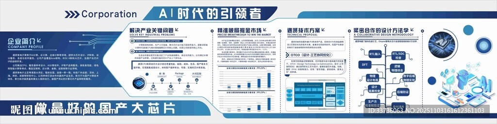 芯片科技公司企业文化墙