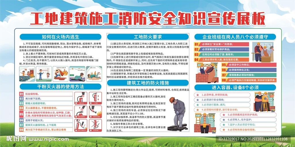 工地建筑施工消防安全知识宣传
