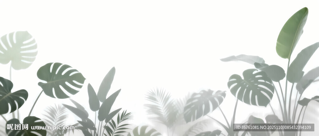 雾气磨砂膜效果绿植贴图