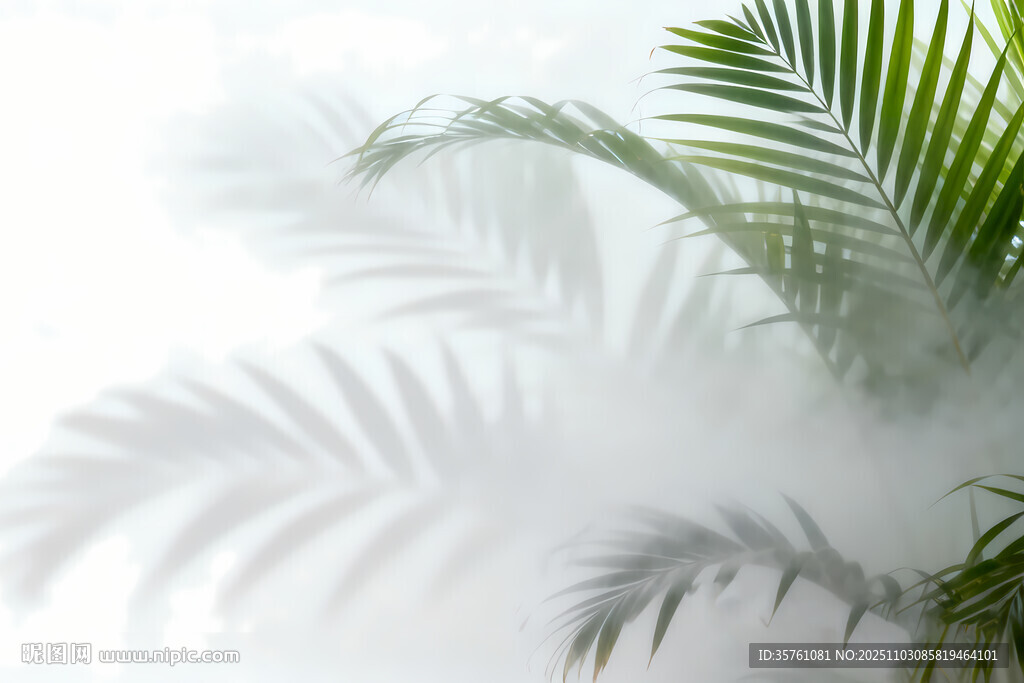 雾气磨砂膜效果绿植贴图