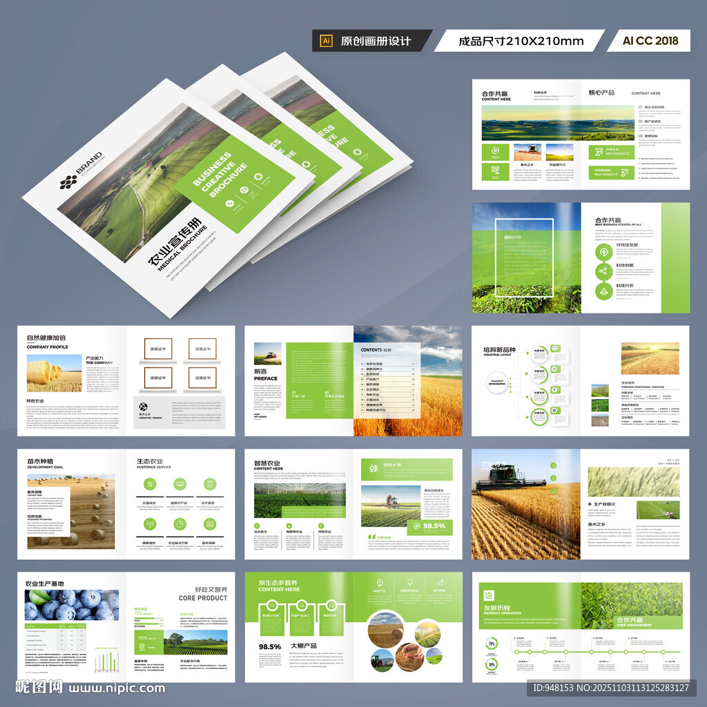 方形农产品画册
