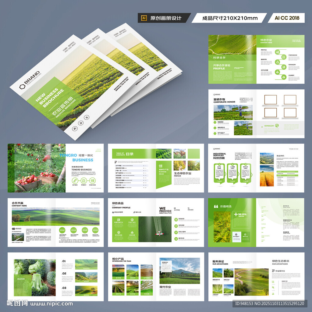 方形农业合作社画册