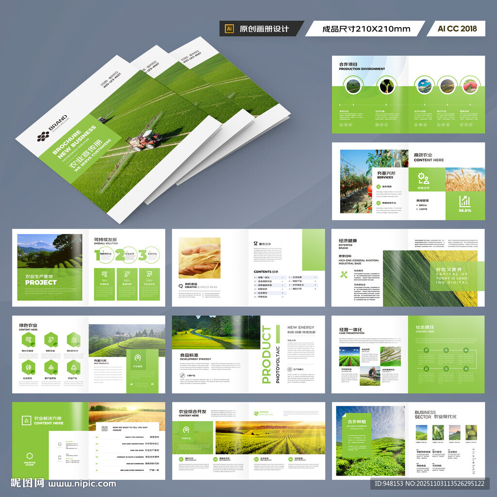 方形农产品宣传册