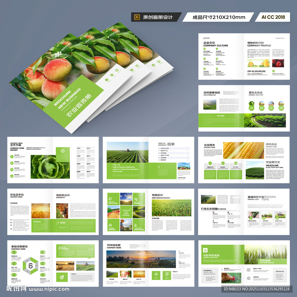 方形农产品画册