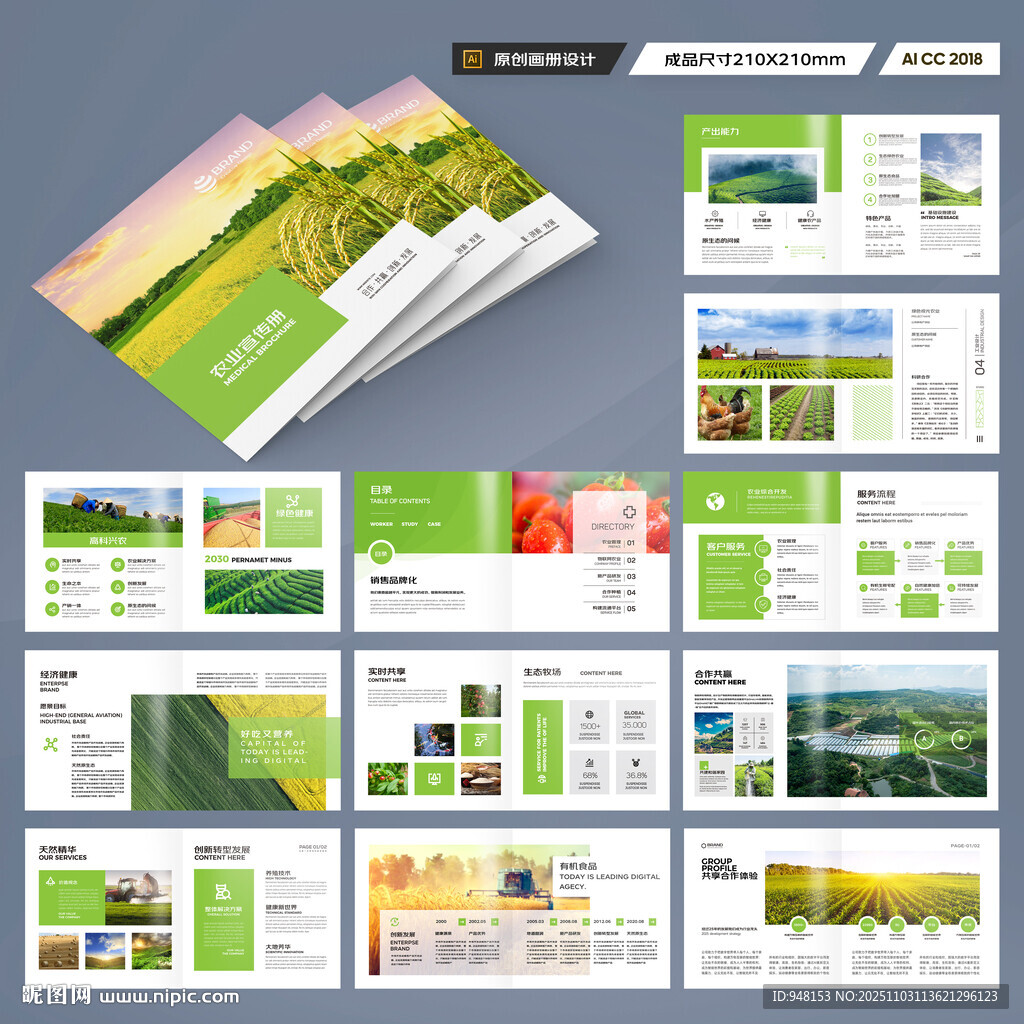 方形农产品宣传册