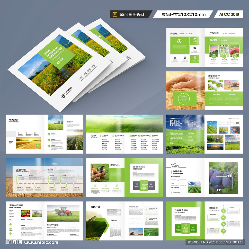 方形农产品宣传册