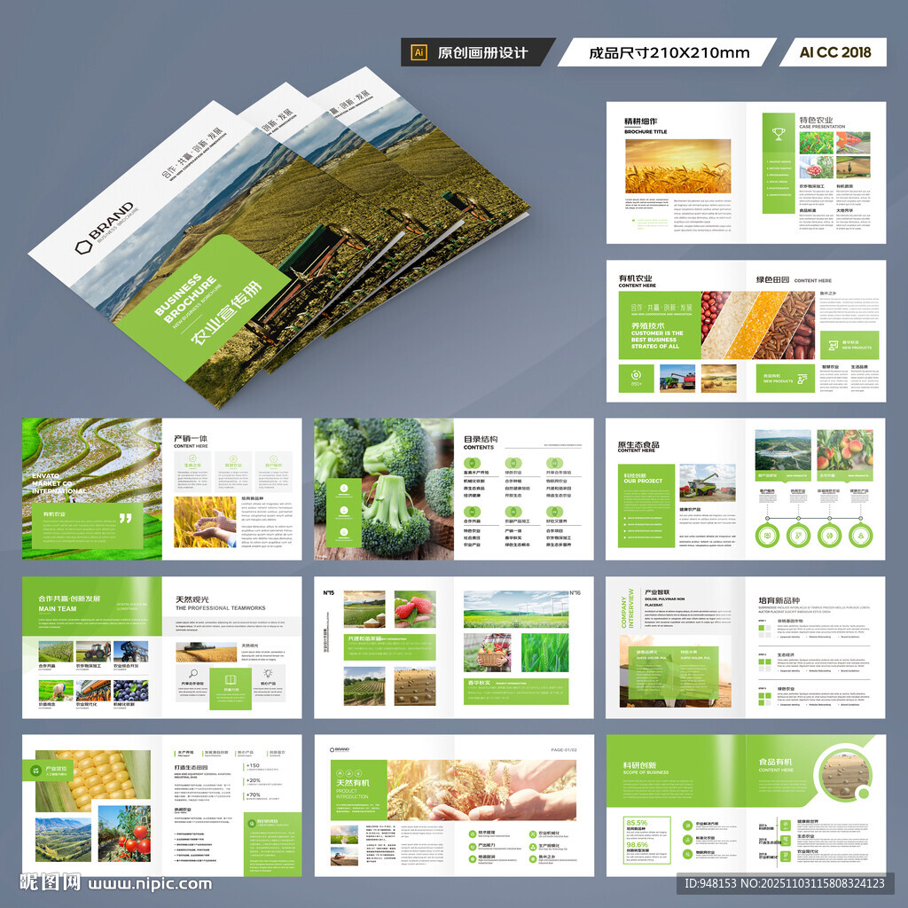 方形农产品画册