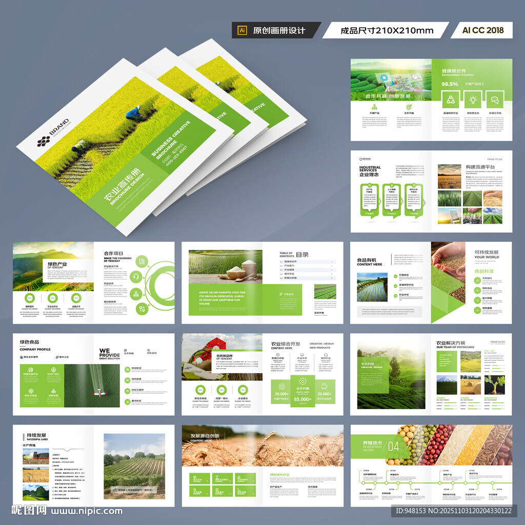 方形农产品宣传册