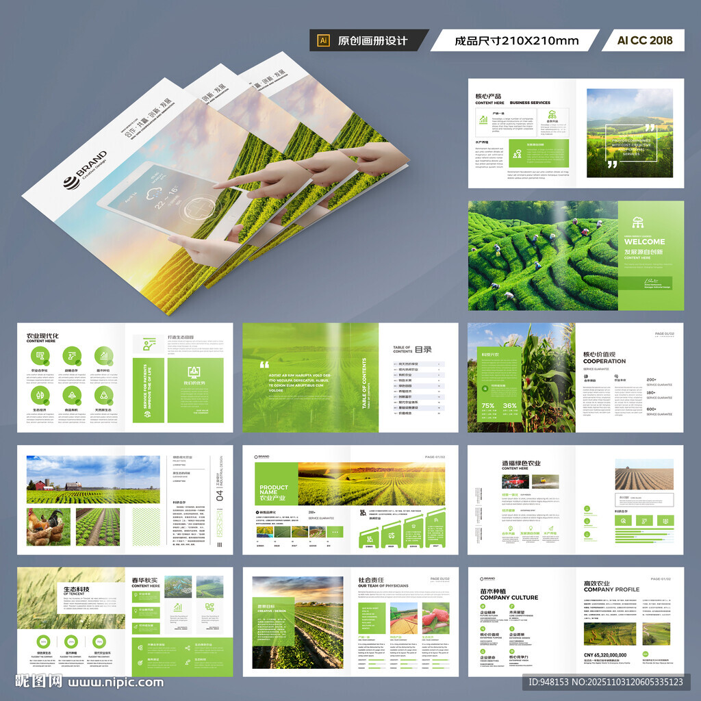 方形农业合作社画册