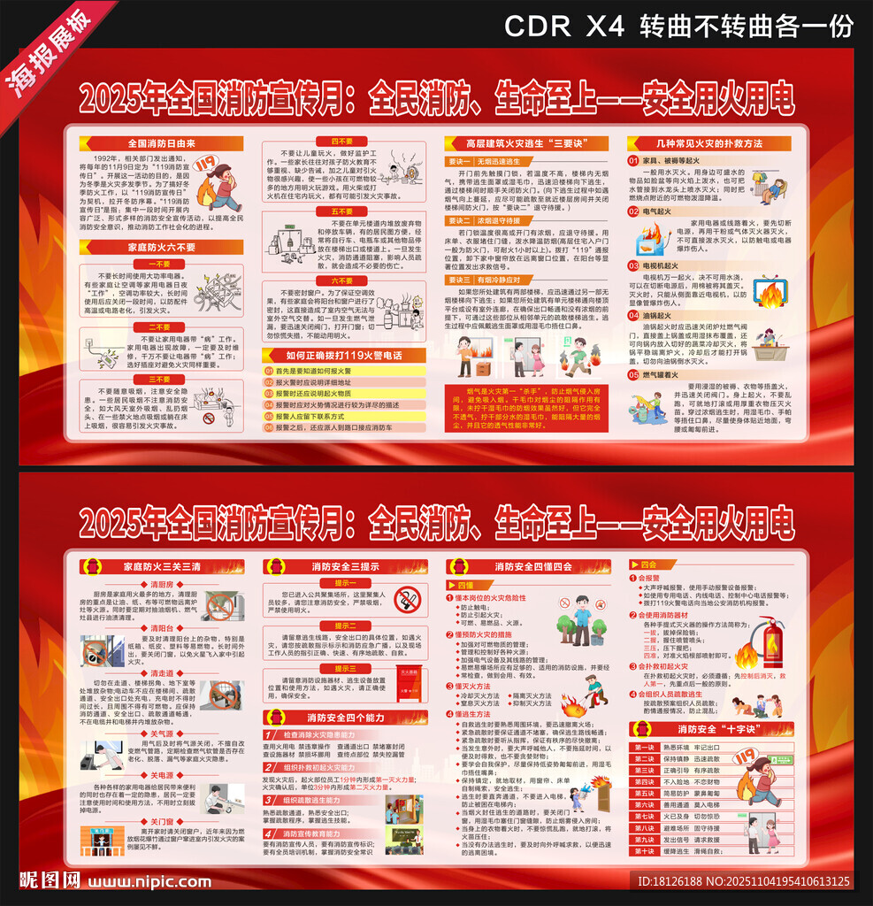 2025年全国消防日展板
