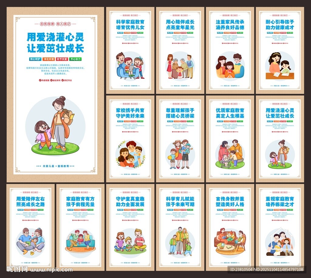 家庭教育展板