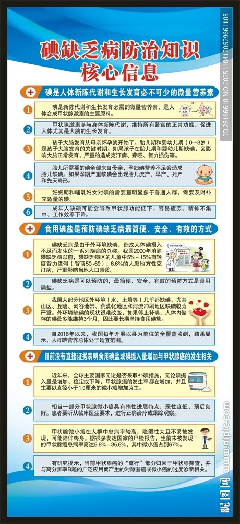 防治碘缺乏病日展架