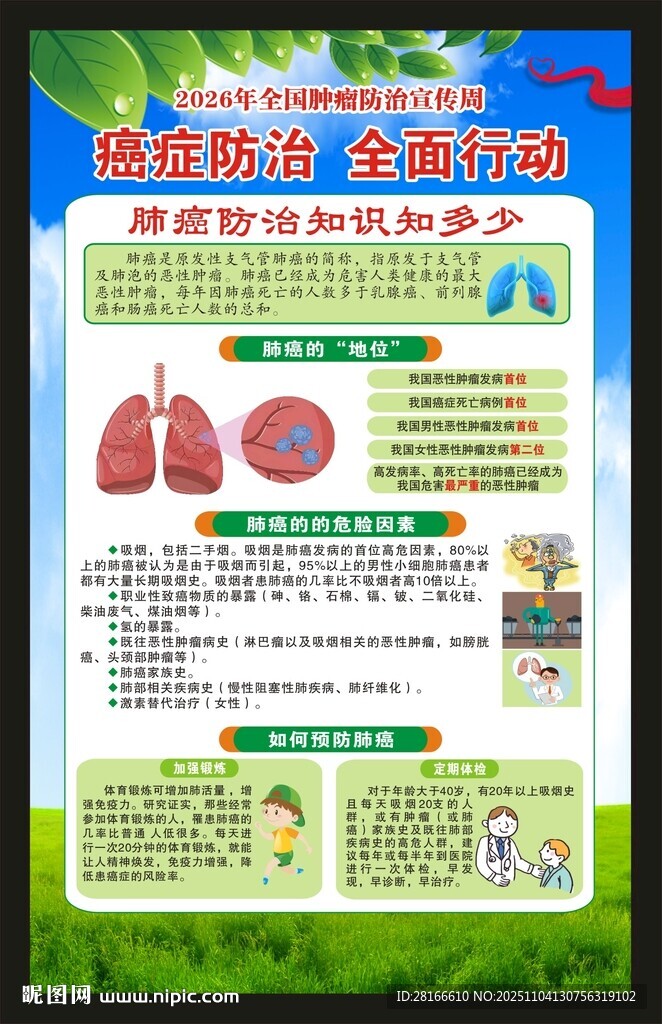 全国肿瘤防治宣传周海报