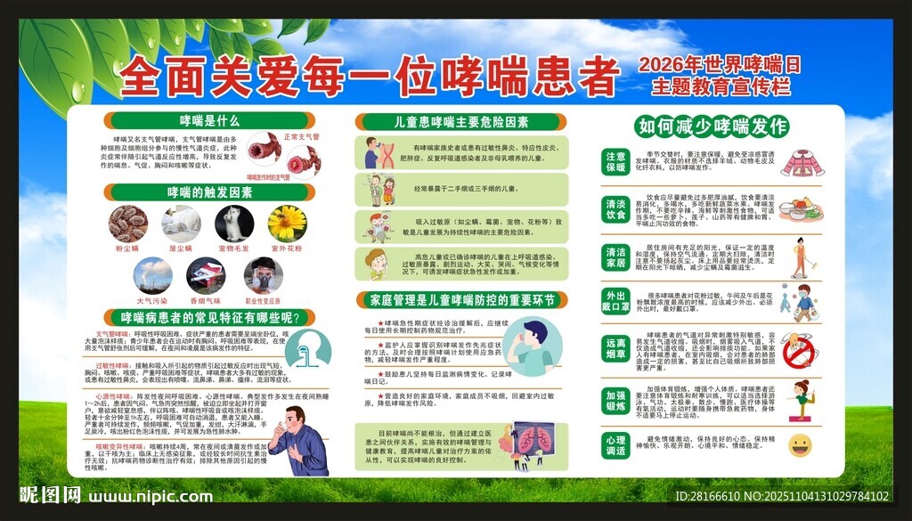 世界哮喘日宣传栏
