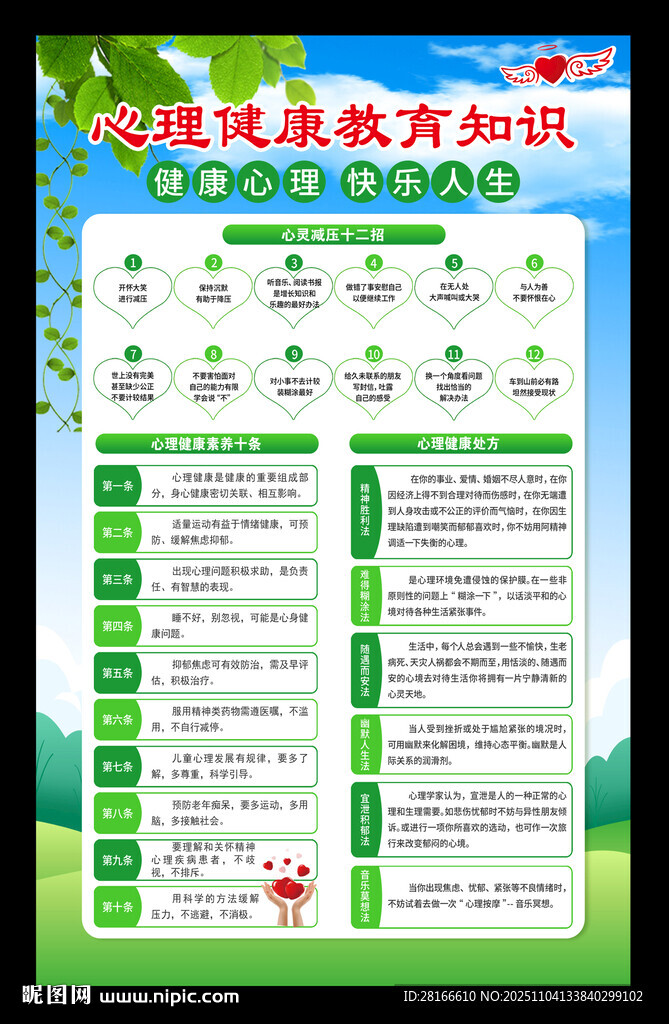 心理健康教育知识海报