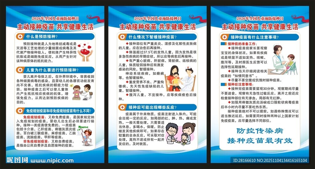 预防接种日展板