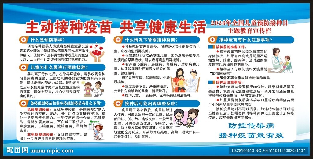 预防接种知识宣传栏