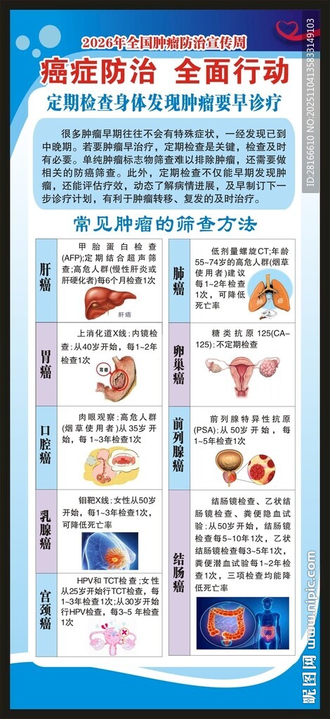 全国肿瘤防治宣传周展架