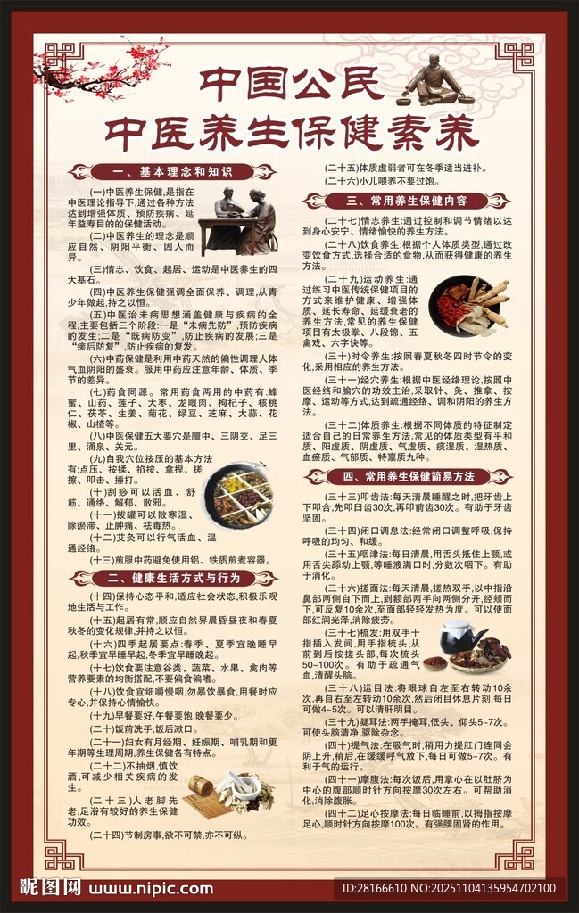 中国公民中医养生保健素养海报