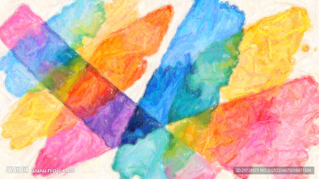 多彩水彩几何图案背景