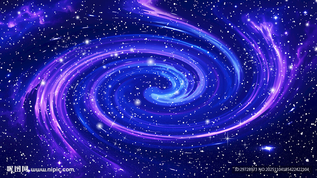 蓝紫色宇宙星空旋涡