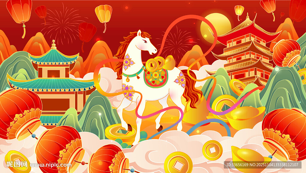 马跃新春贺岁图