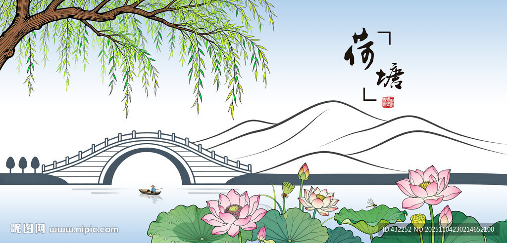 江南水乡美景图