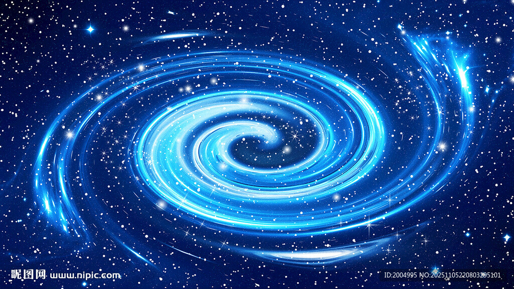 蓝色宇宙星空旋涡星系