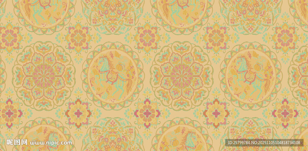 复古风几何花纹图案背景