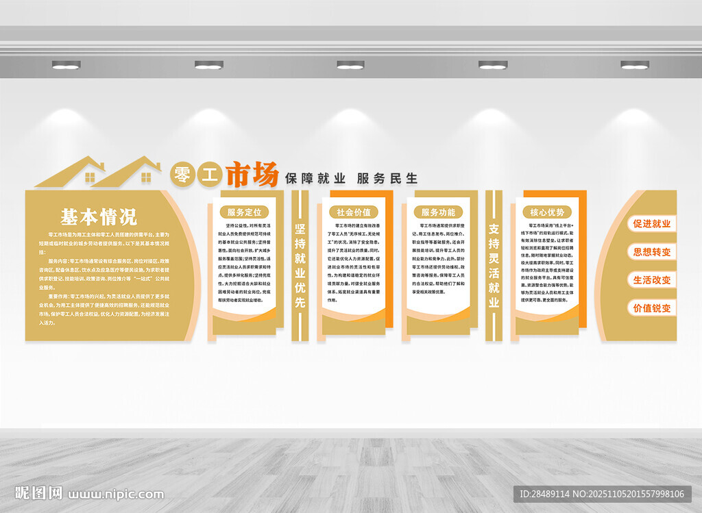 零工市场文化墙