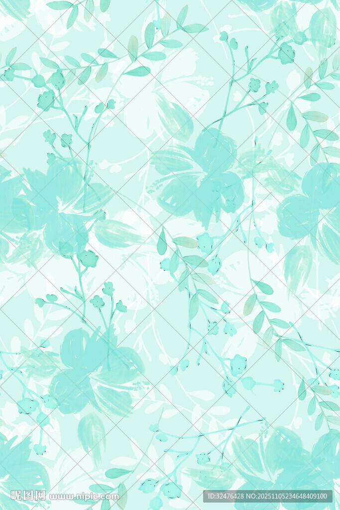 清新薄荷绿植物纹理背景