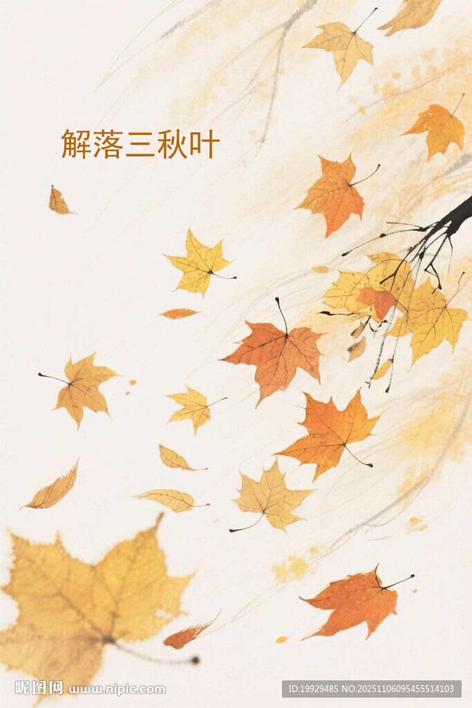 飘落的多彩枫叶