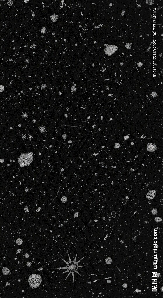 黑色背景上的银色星星图案